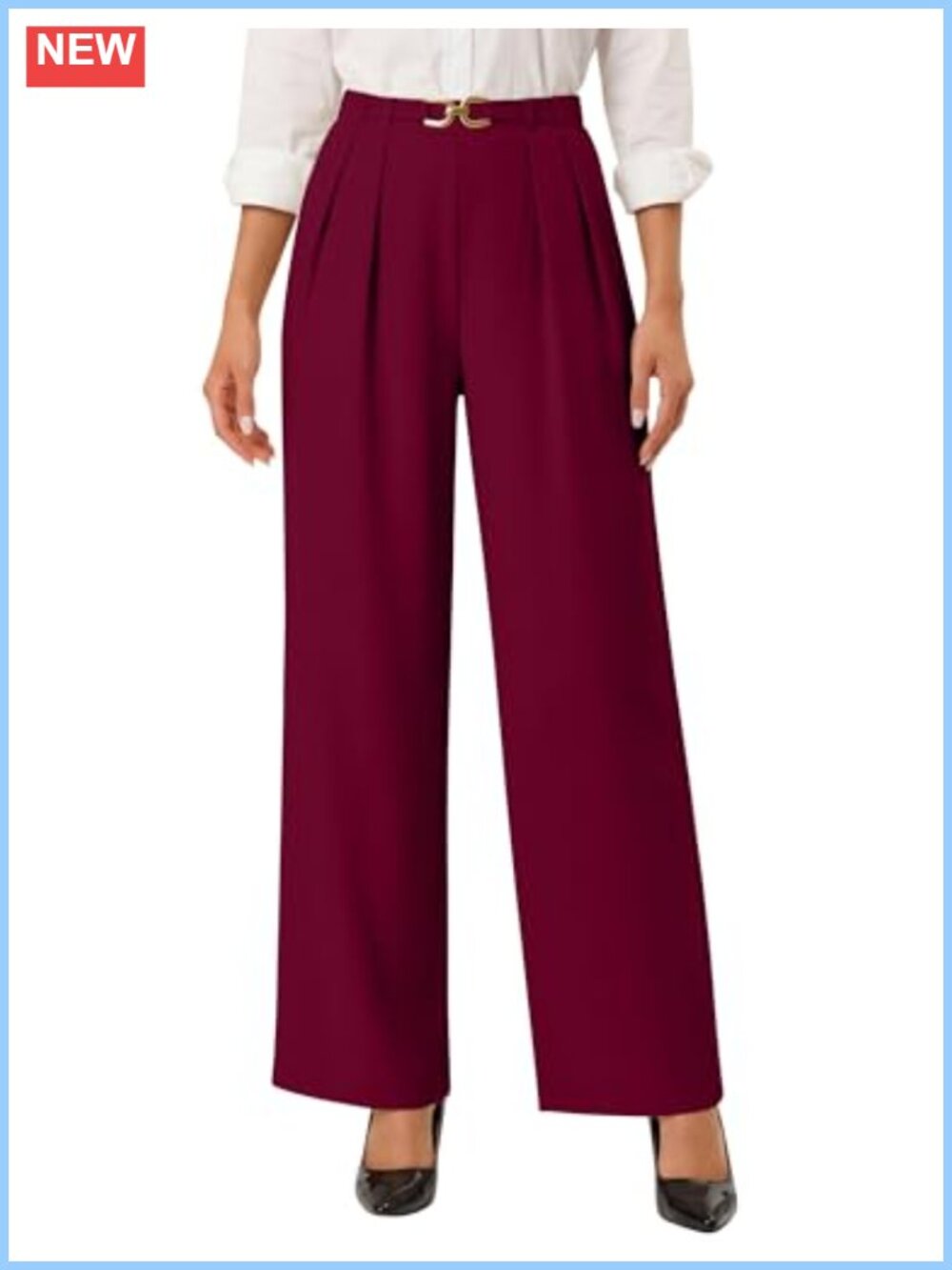 High Waisted Wide Leg Palazzo Pants with Pockets Business Casual Lounge